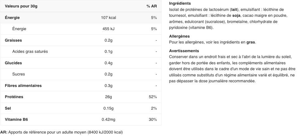 Whey isolate - Iso-Fuji® - Double Chocolat 2/3