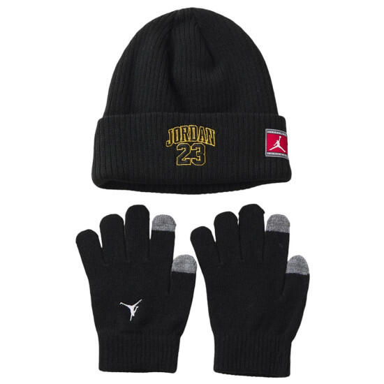 JORDAN SET CAPPELLI E GUANTI BIMBO BLACK