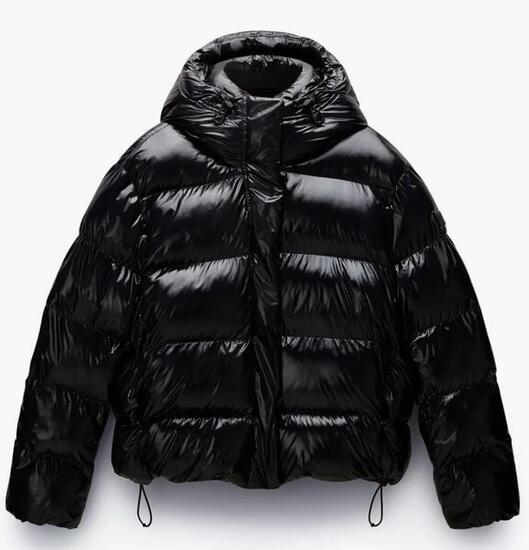 GIUBBOTTO BOMBER DA DONNA CON CAPPUCCIO COLORE NERO BLACK