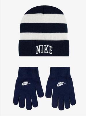 NIKE SET BIMBO GUANTI E BERRETTO BLUE