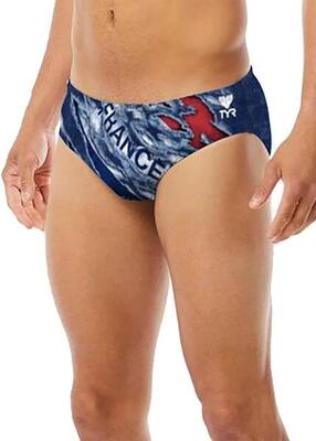 Slip da gara TYR DuraFast All Over - Rosso/Bianco/Blu - UK Taglia 26