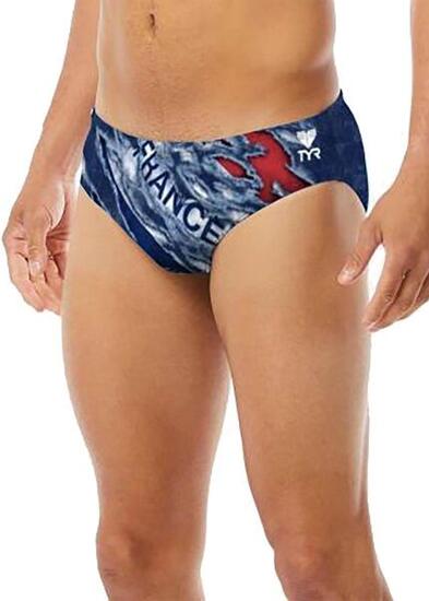 Slip da gara TYR DuraFast All Over - Rosso/Bianco/Blu - UK Taglia 26