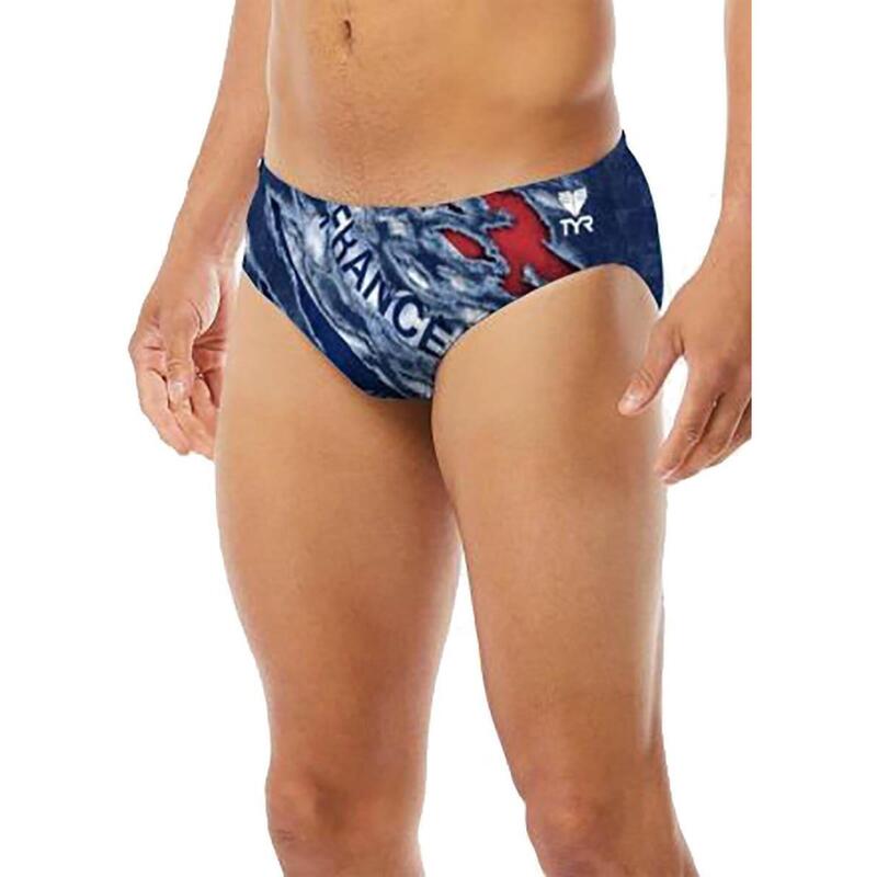 Slip de course TYR DuraFast All Over - Rouge/Blanc/Bleu - UK Taille 26