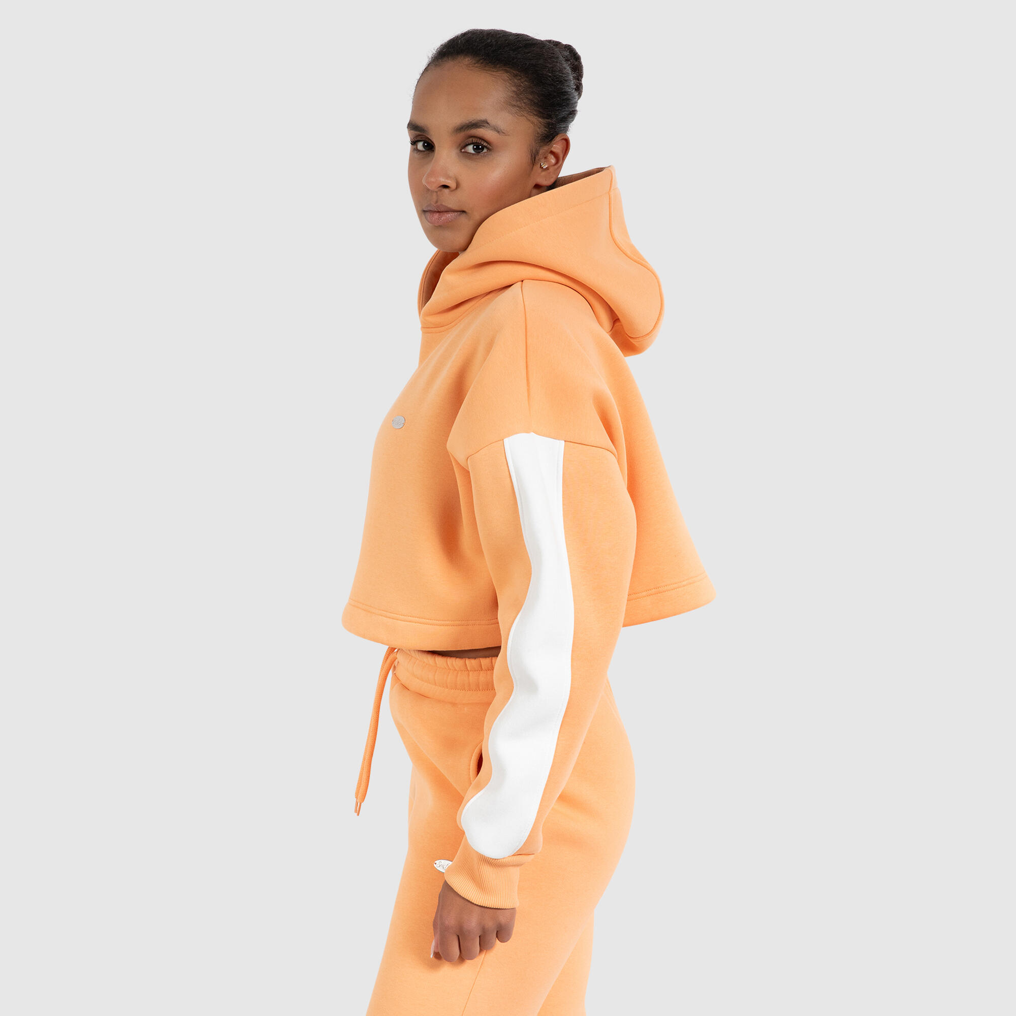 Damen Crop Hoodie Amaya Aprikose 2/6