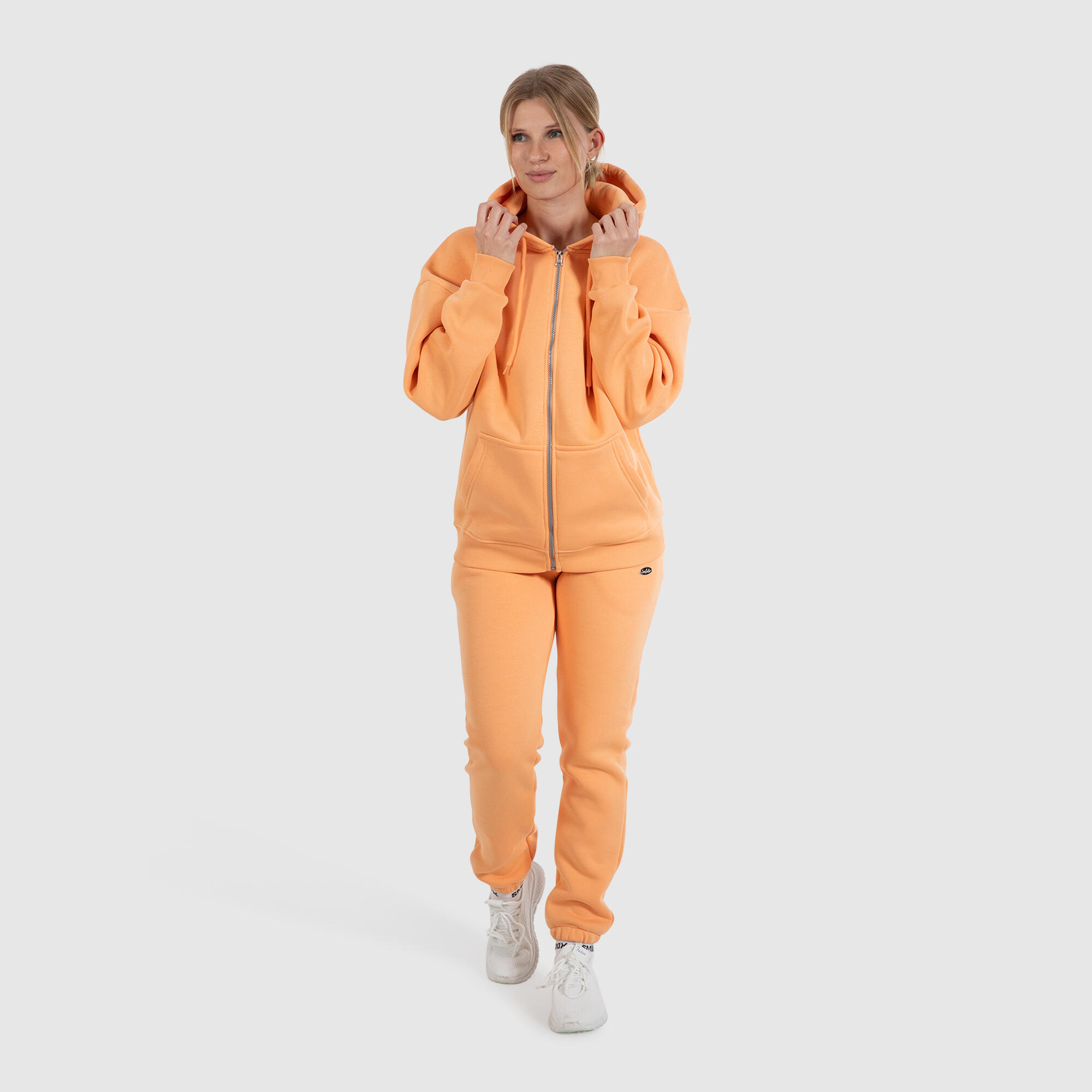 Damen Zip Hoodie Eda Aprikose 3/6