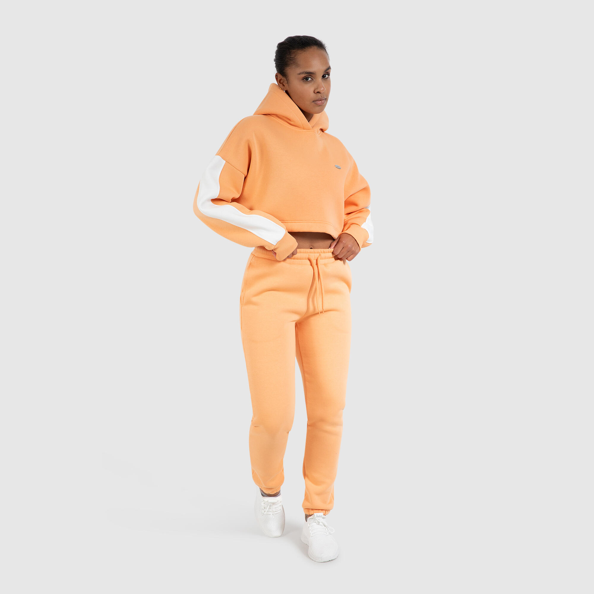 Damen Crop Hoodie Amaya Aprikose 3/6
