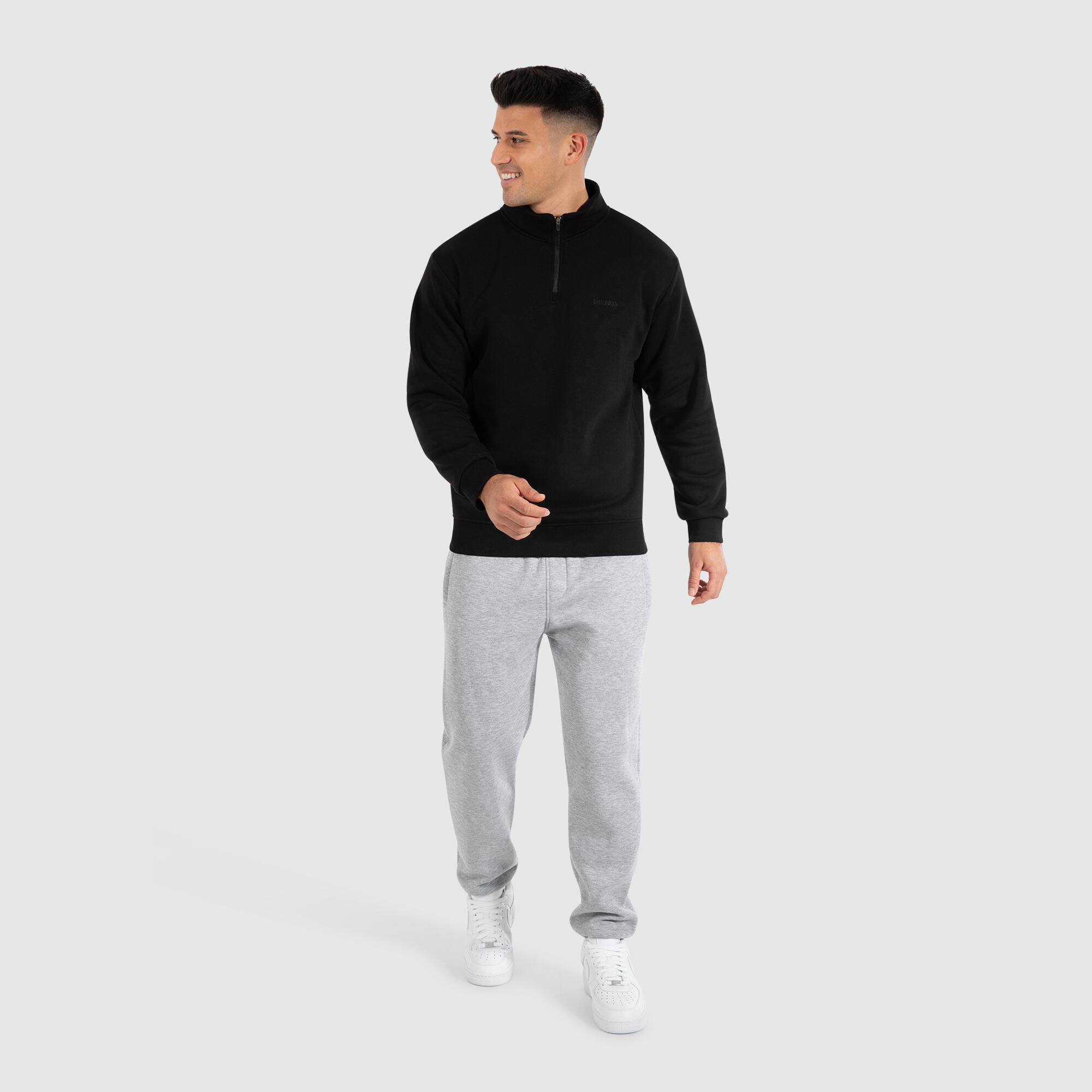 Herren Sweater Half Zip Emilio Schwarz 3/6