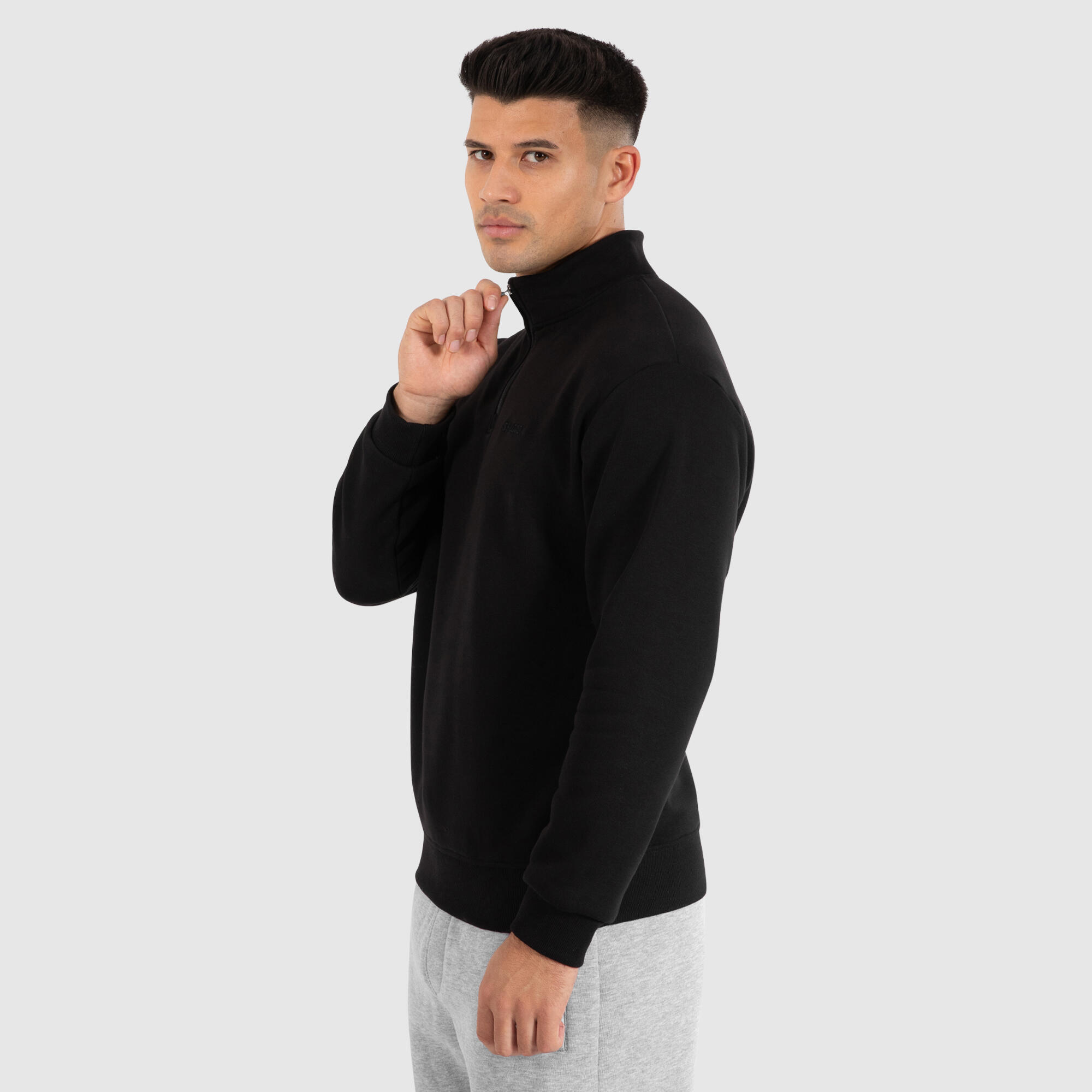 Herren Sweater Half Zip Emilio Schwarz 2/6