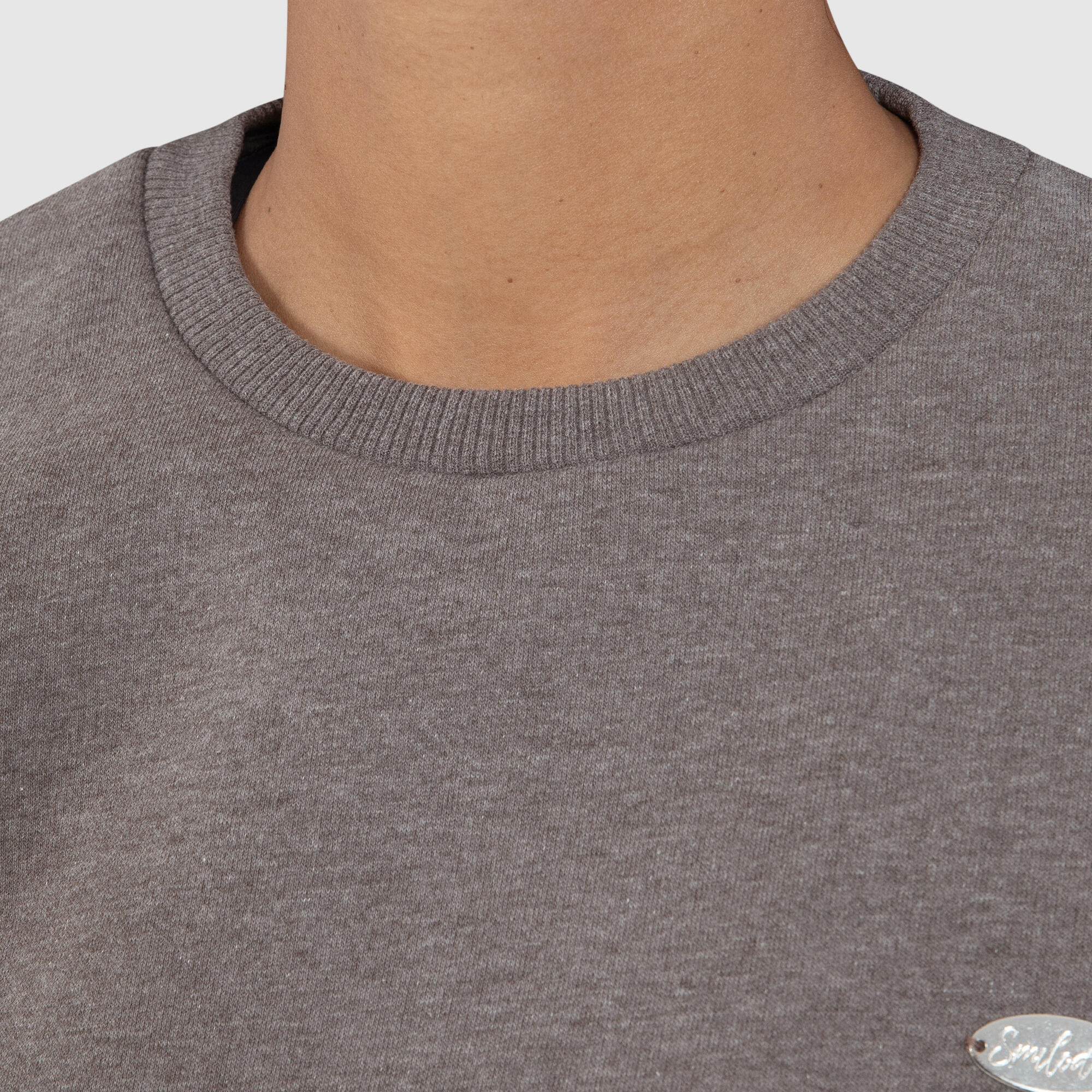 Damen Crop Sweatshirt Amelia Braun Melange 6/6