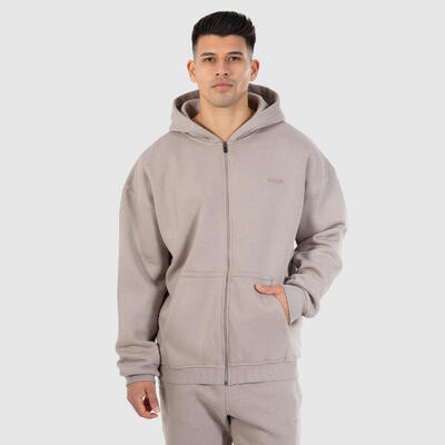 Herren Zip Hoodie Marin Creme