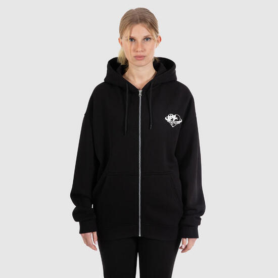 Damen Zip Hoodie Amora Schwarz