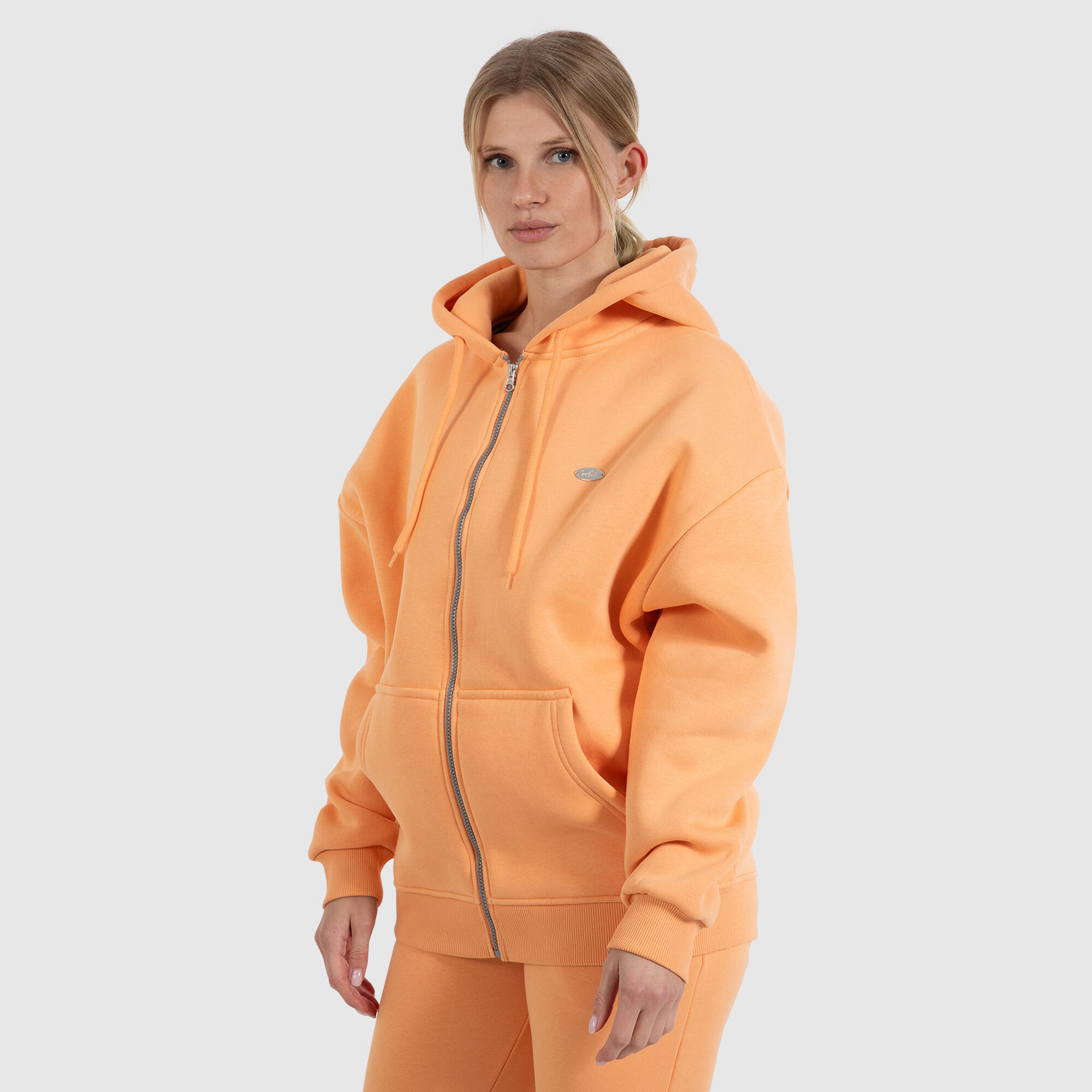 Damen Zip Hoodie Eda Aprikose 2/6