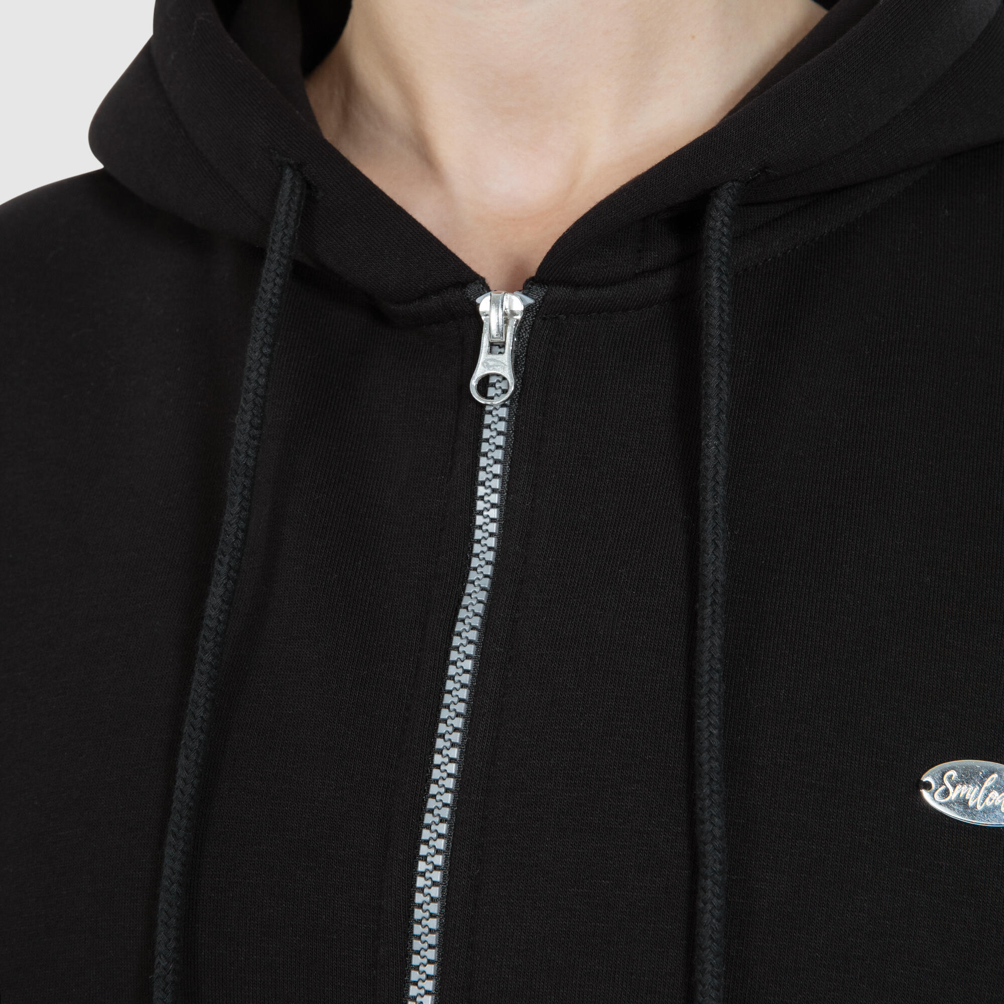 Damen Zip Hoodie Eda Schwarz 4/6