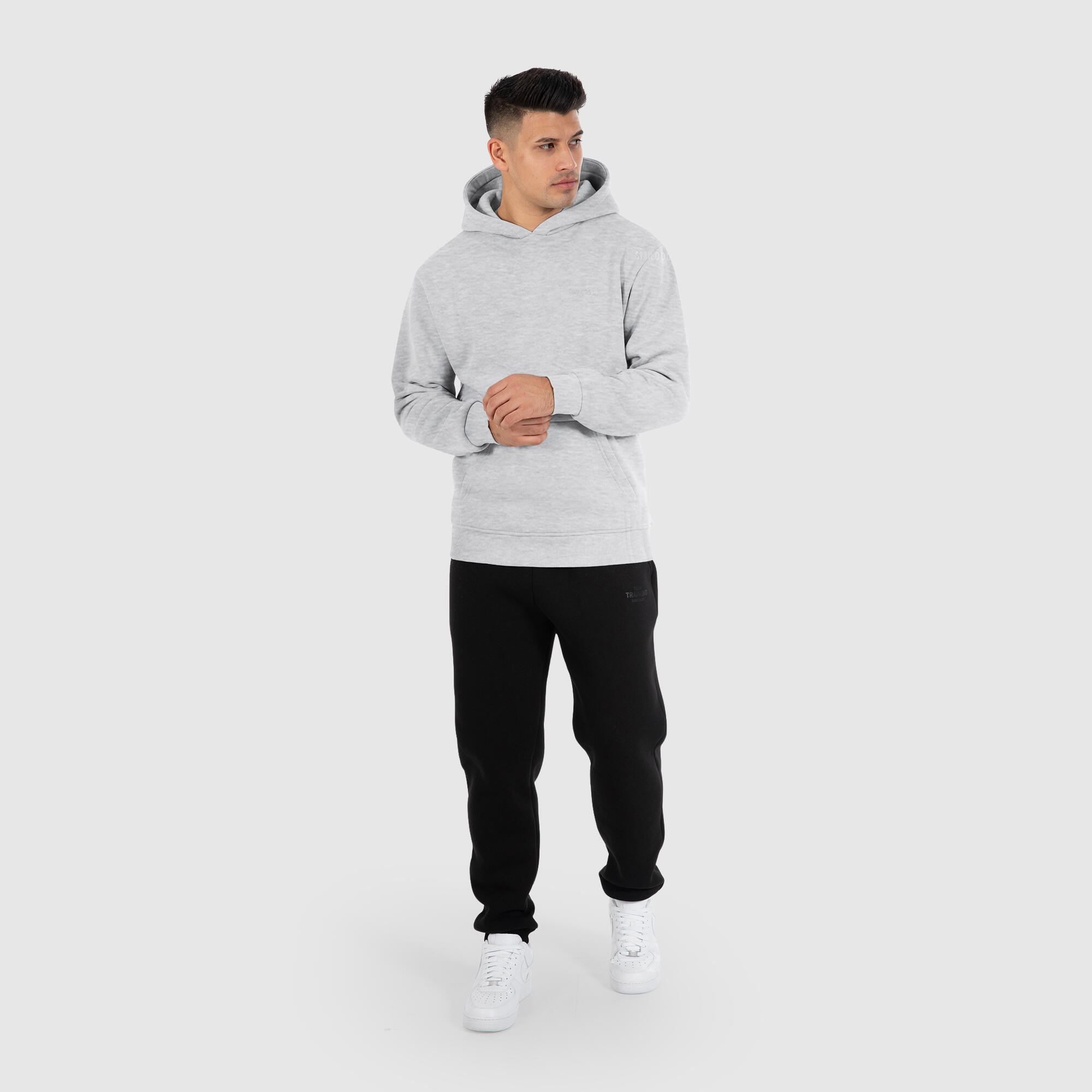 Herren Hoodie Ren Grau Melange 3/6