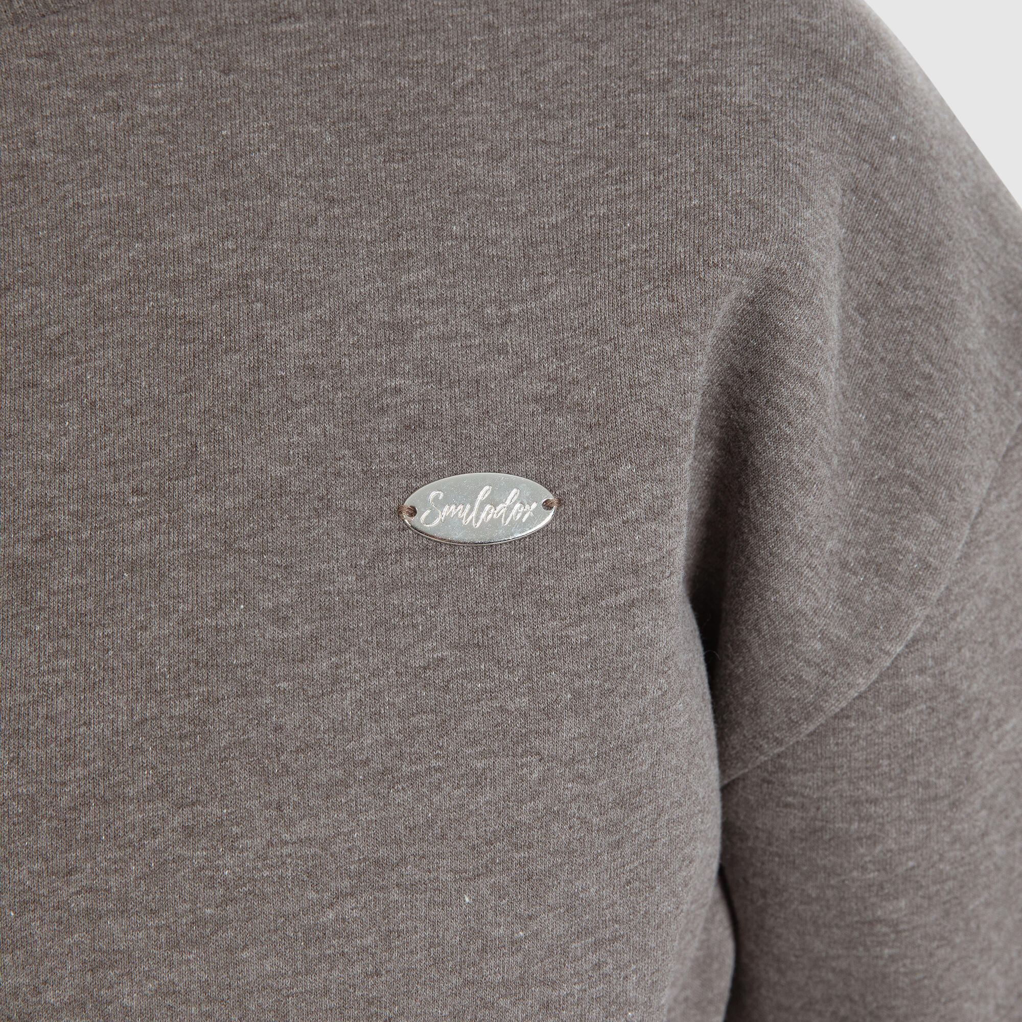 Damen Crop Sweatshirt Amelia Braun Melange 4/6