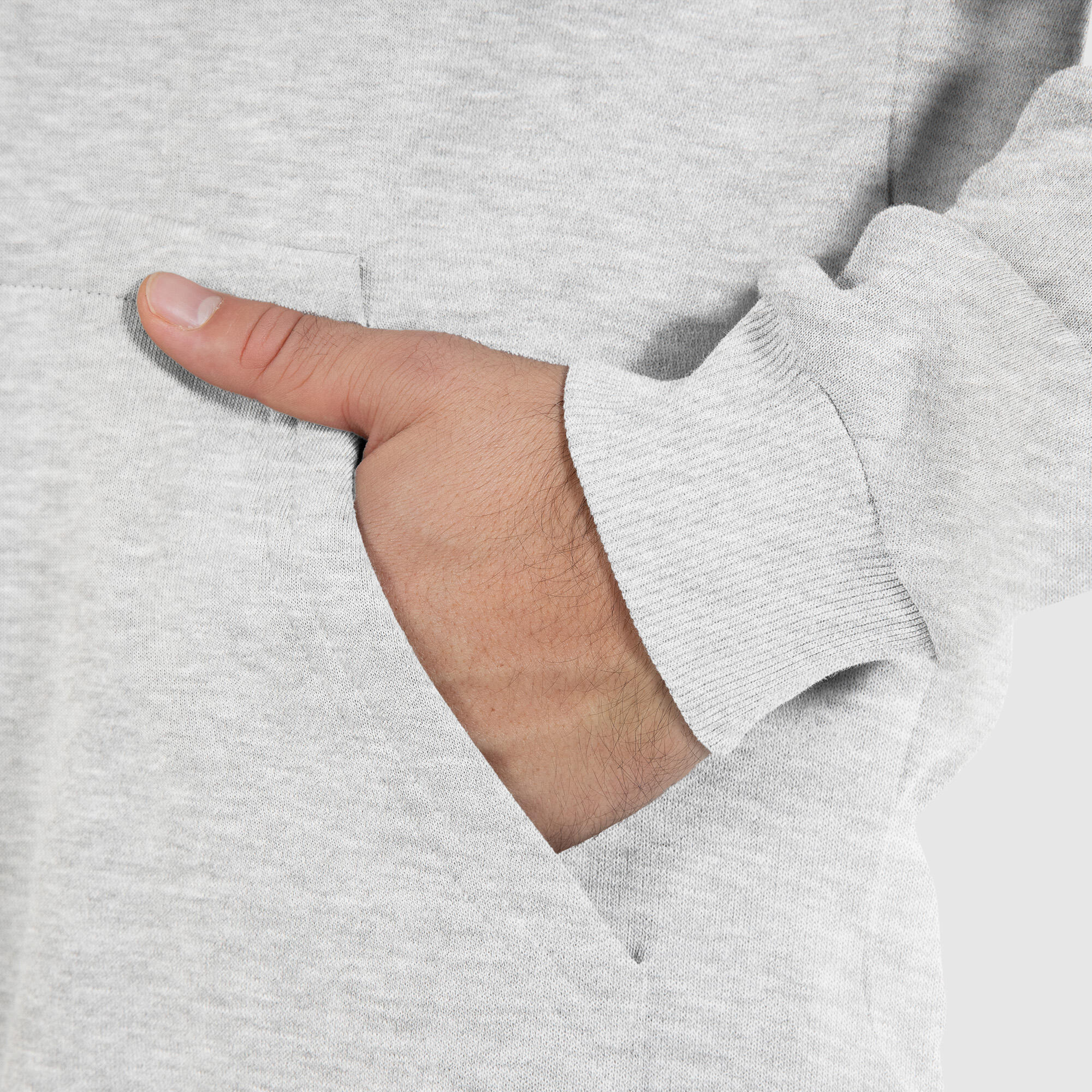 Herren Hoodie Ren Grau Melange 4/6