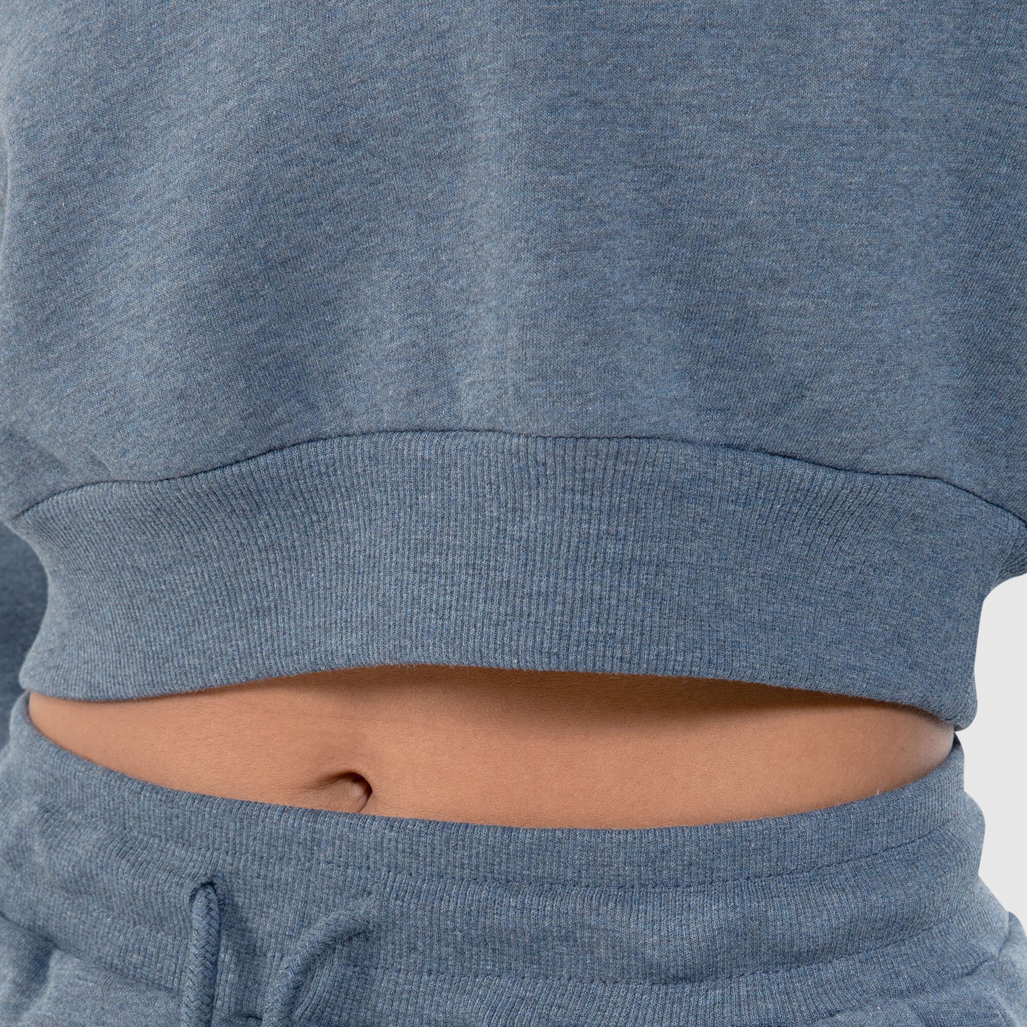 Damen Crop Sweatshirt Amelia Blau Melange 6/6