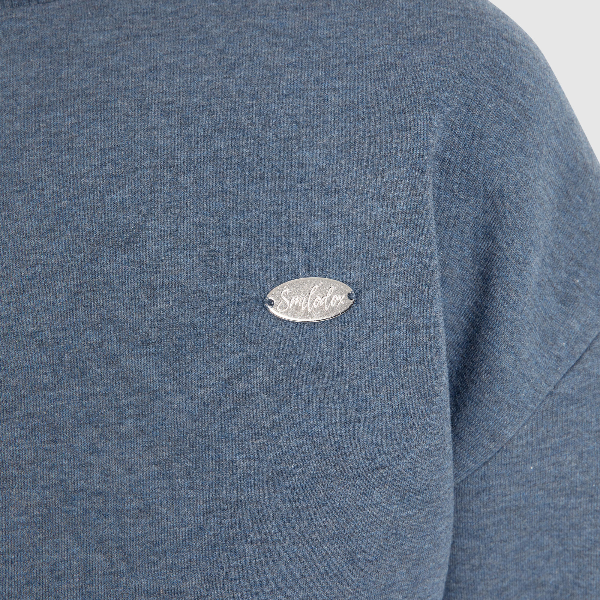 Damen Crop Sweatshirt Amelia Blau Melange 4/6