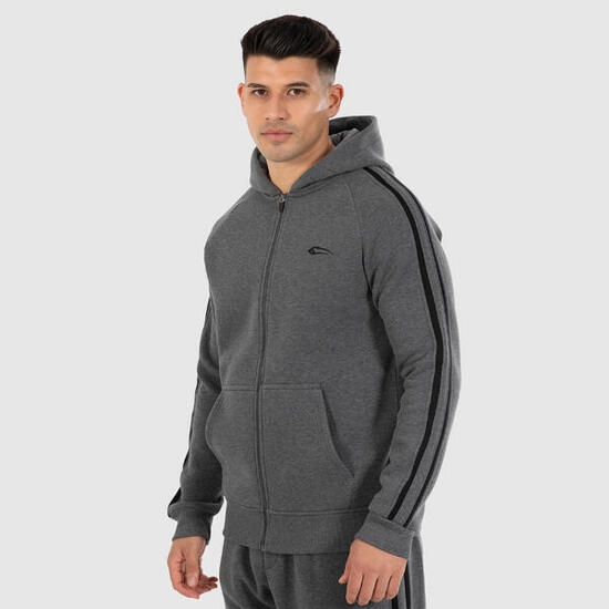Herren Zip Hoodie Miran Anthrazit Melange