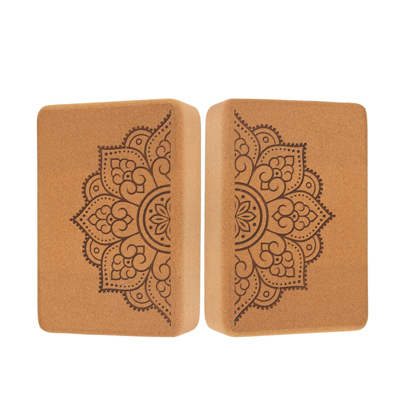 Set tappetino yoga in sughero con 2 blocchi  | Design MANDALA 4/7