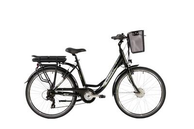 E-Moon 26“ Elektrofahrrad. für Erwachsene. Aluminium. Shimano-Getriebe. Korb