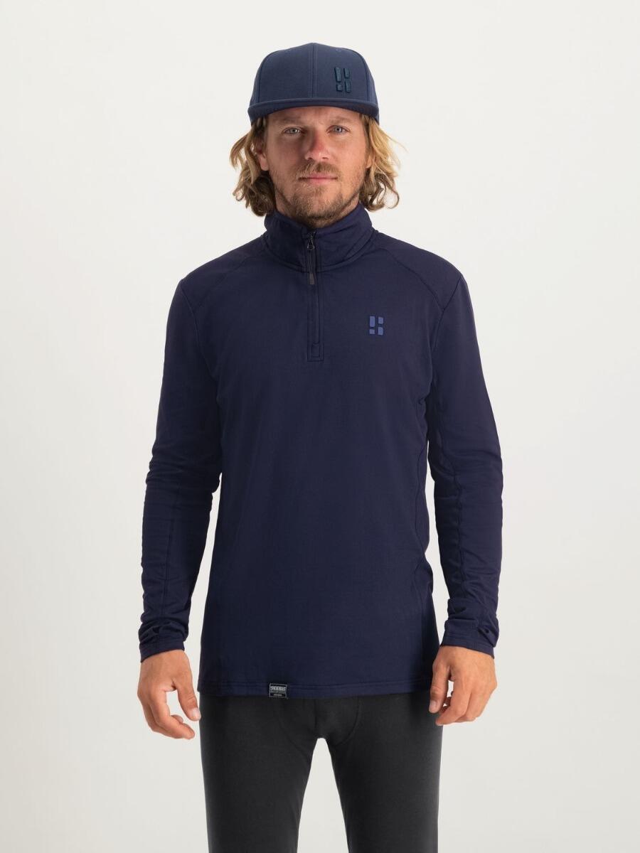 POEDERBAAS Four Seasons Midlayer-Pullover für Herren, leicht, Marineblau
