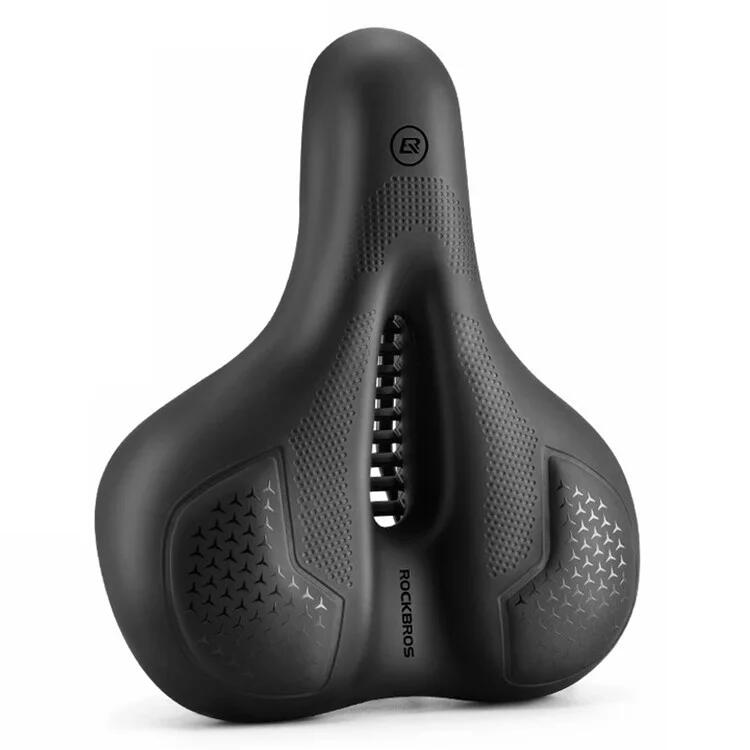 Selim de bicicleta respirável e antichoque em silicone rockbros