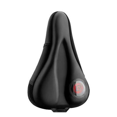 Snelontkoppelbaar zadel van fiets in silicone - zwart/rood