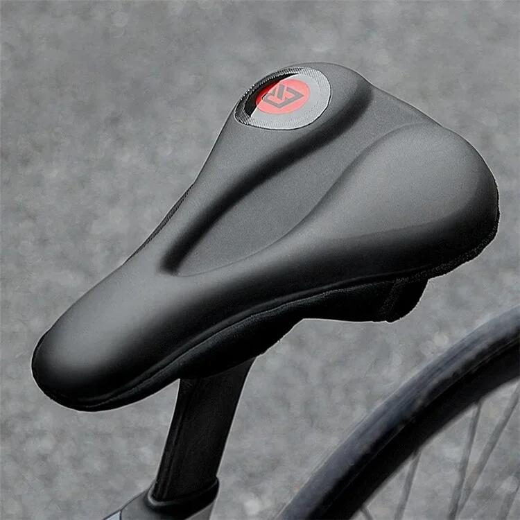 Sillín de bicicleta de silicona de liberación rápida - Negro/Rojo 2/6