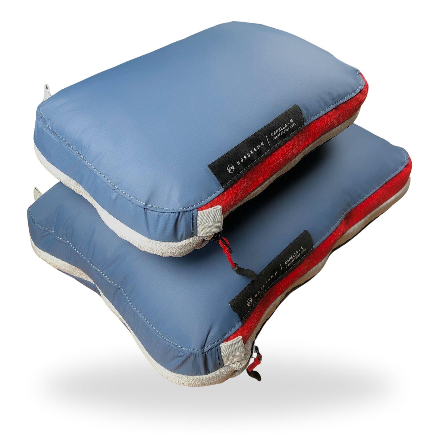 NORDKAMM Packtaschen Set M, L, Packing Cubes CAPELLA ultraleicht grau