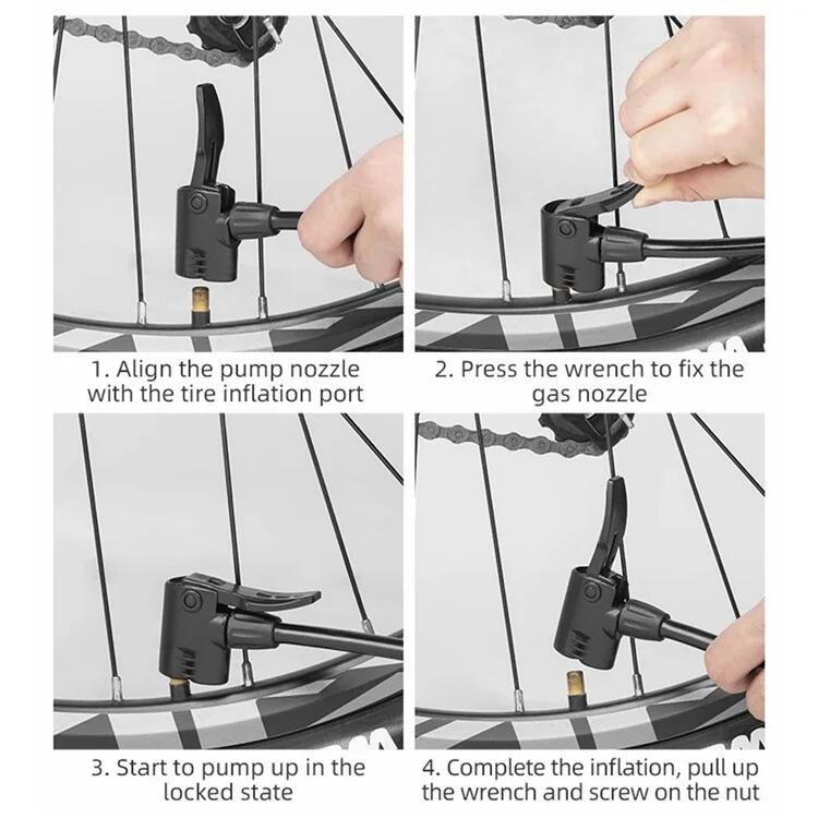 Mini voetpomp hoge druk 100 PSI voor fiets 6/7