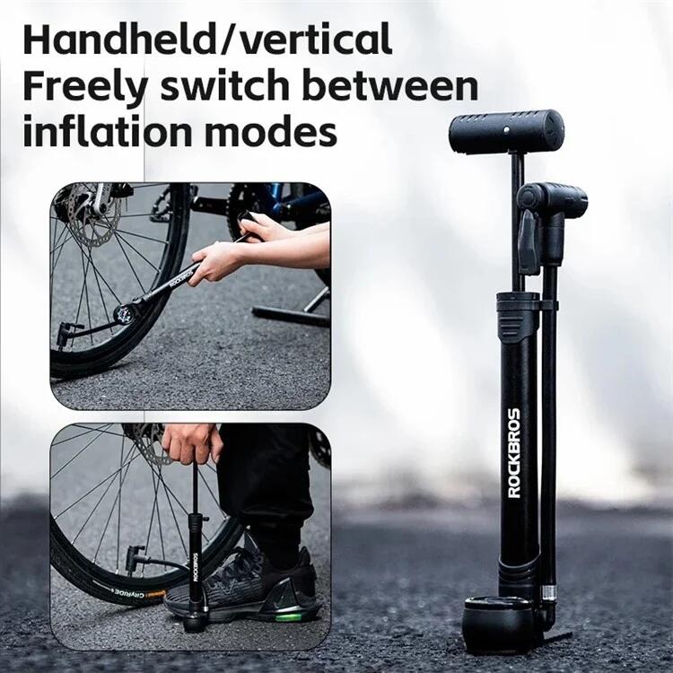 Pompa per bicicletta con manometro 2/7