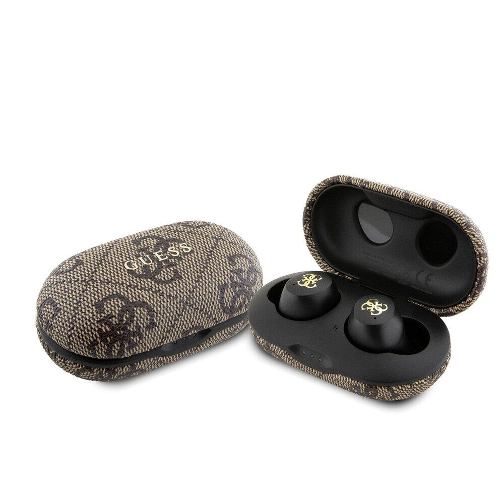 Fones de ouvido Guess TWS - ENC 4G - com case de carregamento - Marrom