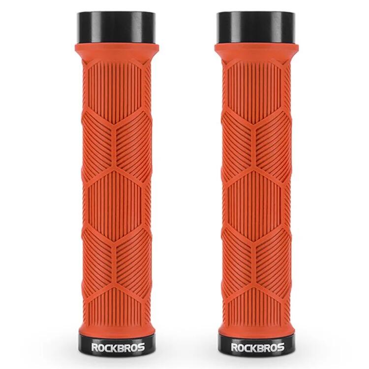 Paar fietshandvatten met reflecterende eindkappen - Oranje 1/7