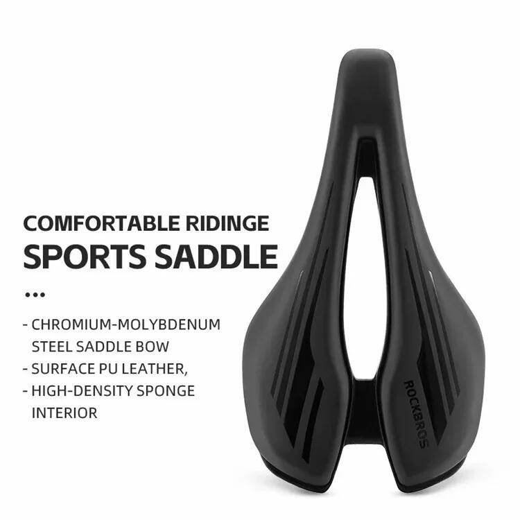 Selle de vélo creuse en cuir PU et éponge antichoc Rockbros 7/7