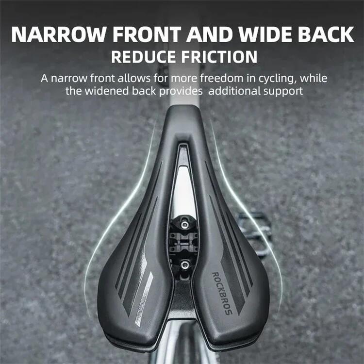 Selle de vélo creuse en cuir PU et éponge antichoc Rockbros 2/7