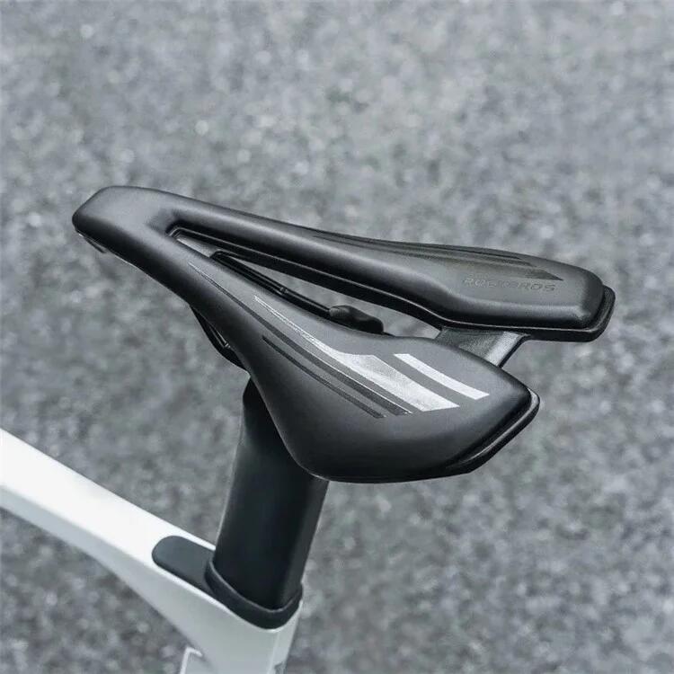 Selle de vélo creuse en cuir PU et éponge antichoc Rockbros 3/7