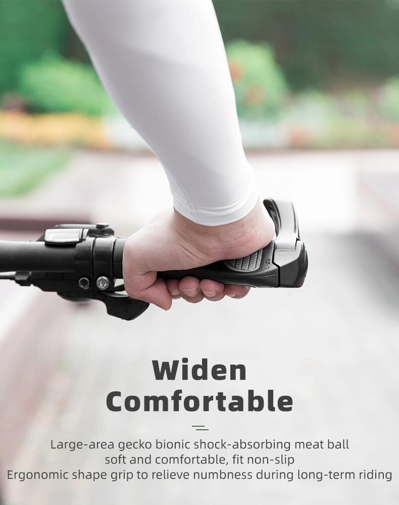 Paar fietshandvatten met hoorns - zwart 6/7