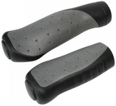 Ergonomische velo handvatten 135 mm tpe zwart set