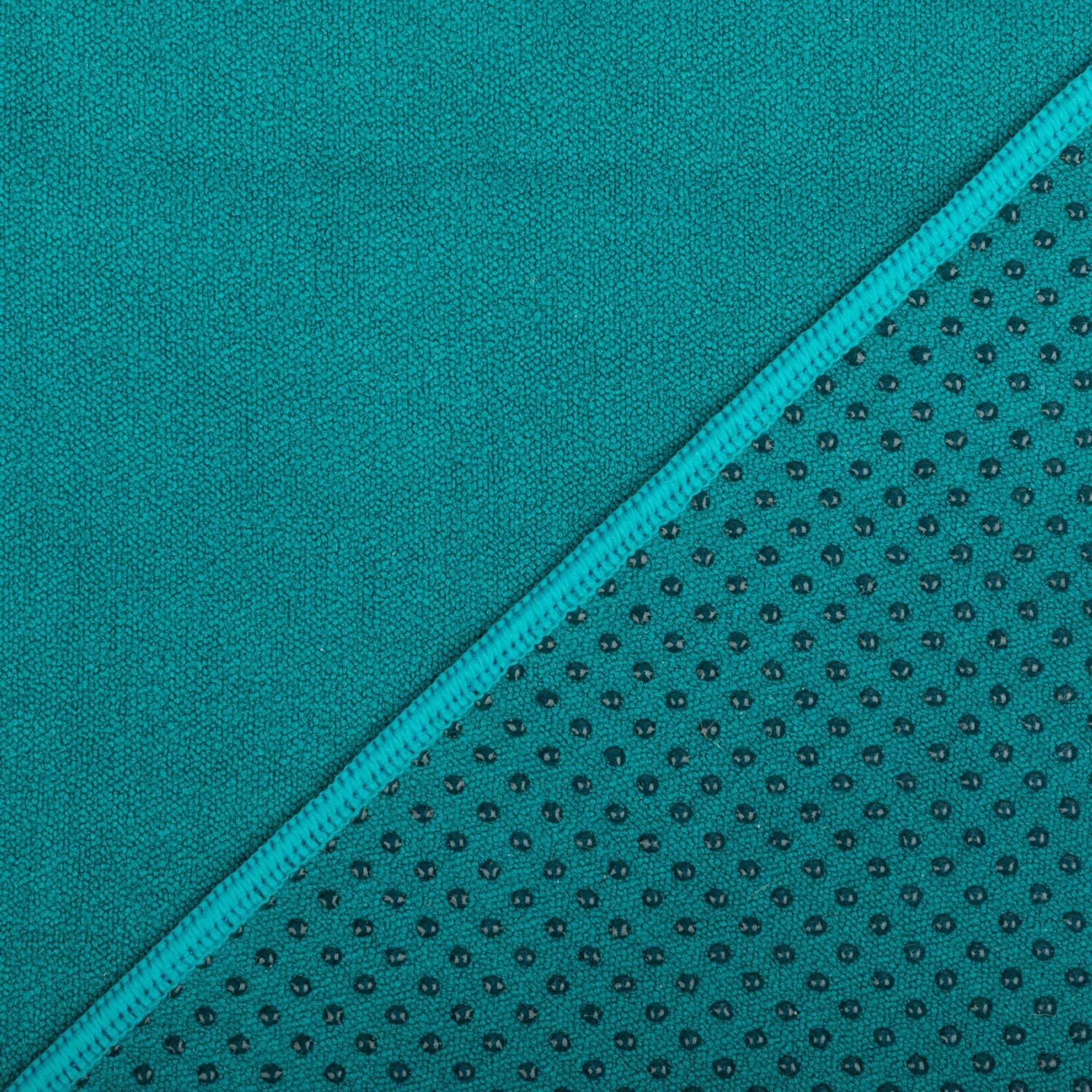 Yogatuch GRIP ² Yoga Towel mit Antirutschnoppen jungle green 3/4