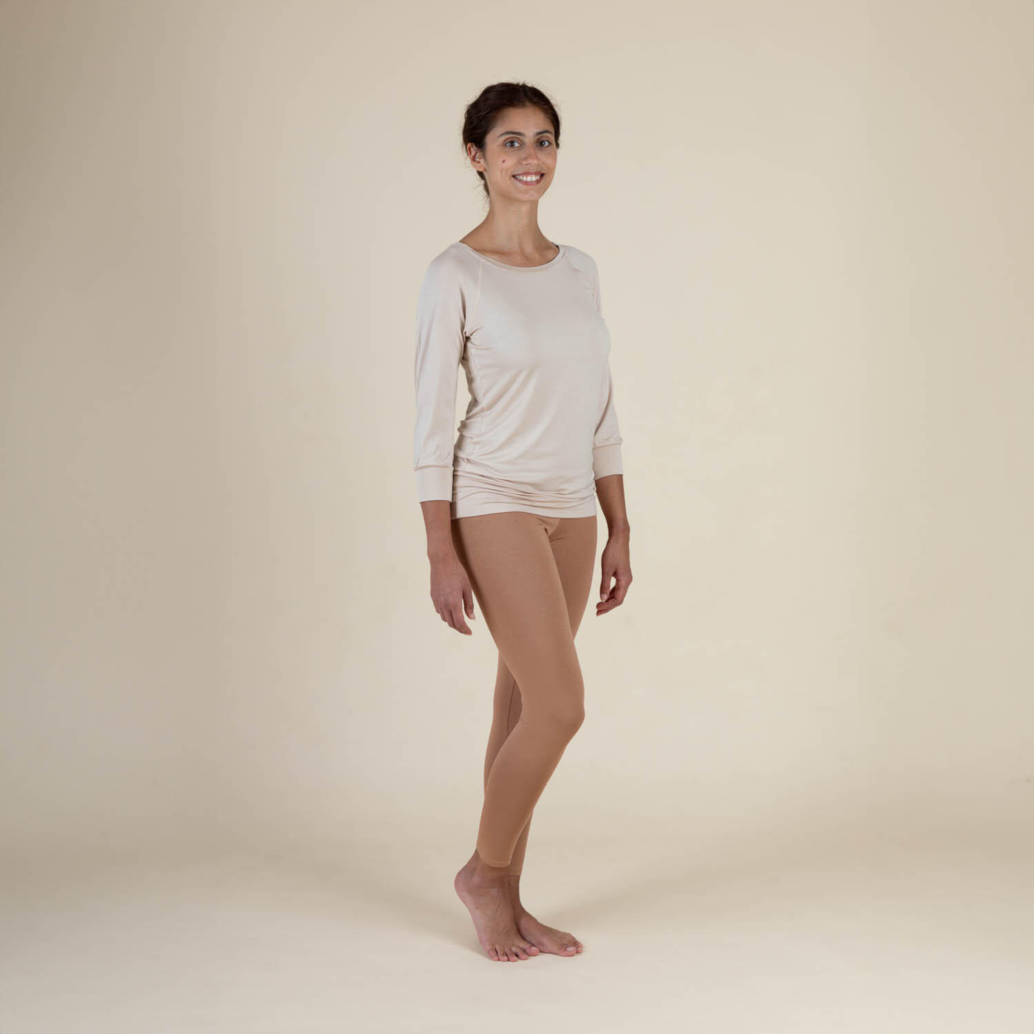 Yamadhi Casual ¾ Yoga Longsleeve, caramel beige S 5/5
