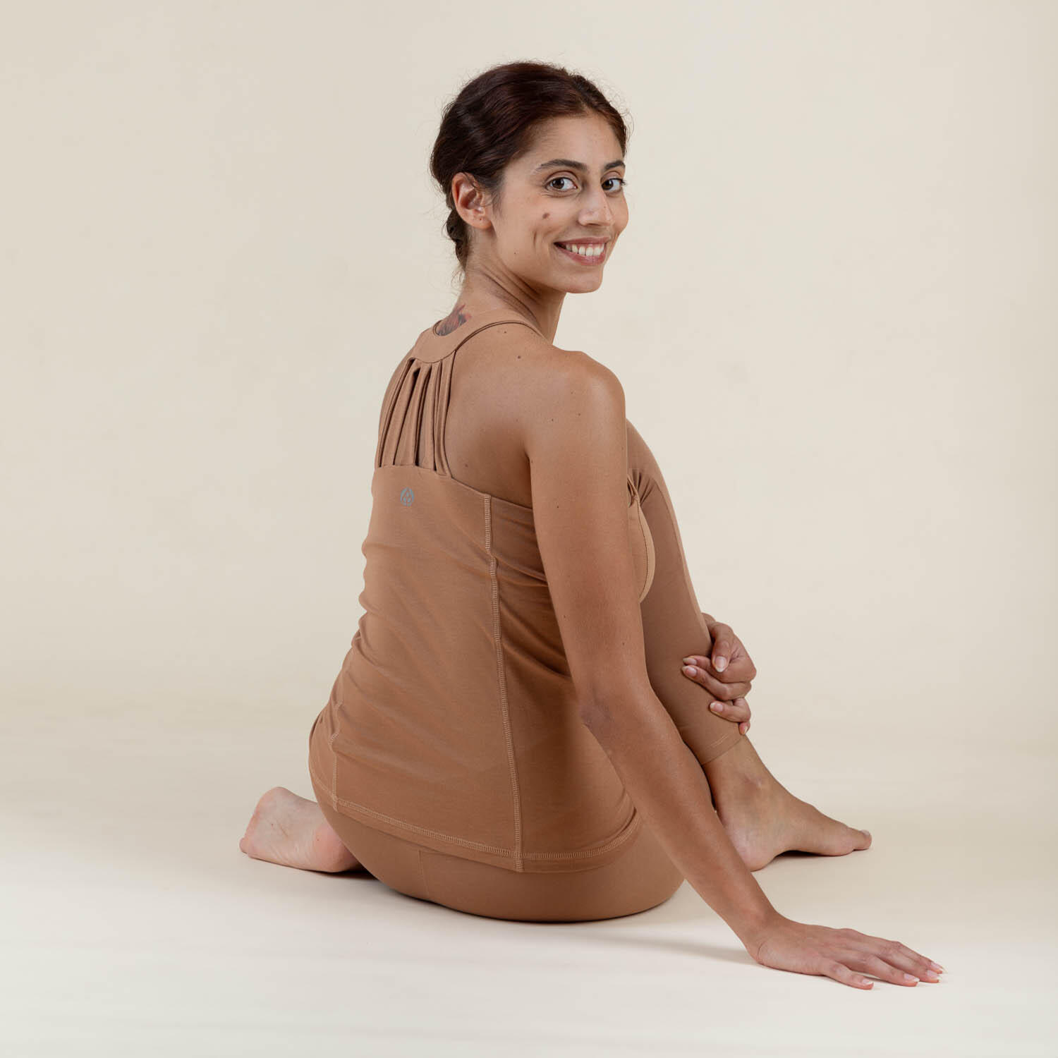 Yamadhi Yoga String Top, Bio-Baumwolle, toffeebraun S 6/6