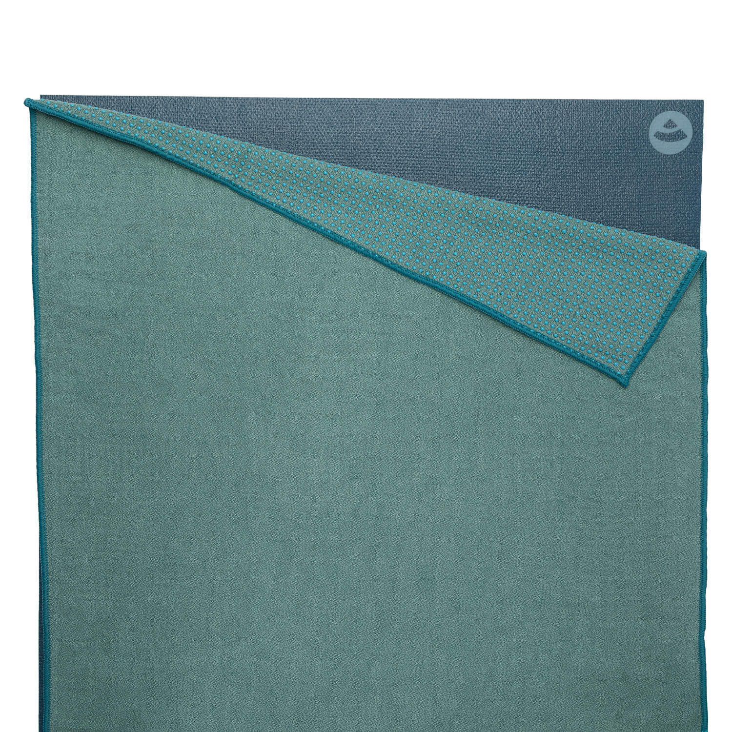 BODHI Yogatuch GRIP ² Yoga Towel mit Antirutschnoppen mineral blue
