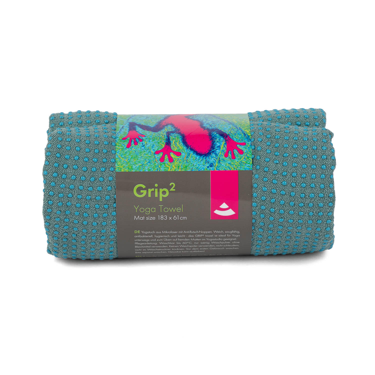 Yogatuch GRIP ² Yoga Towel mit Antirutschnoppen mineral blue 2/4