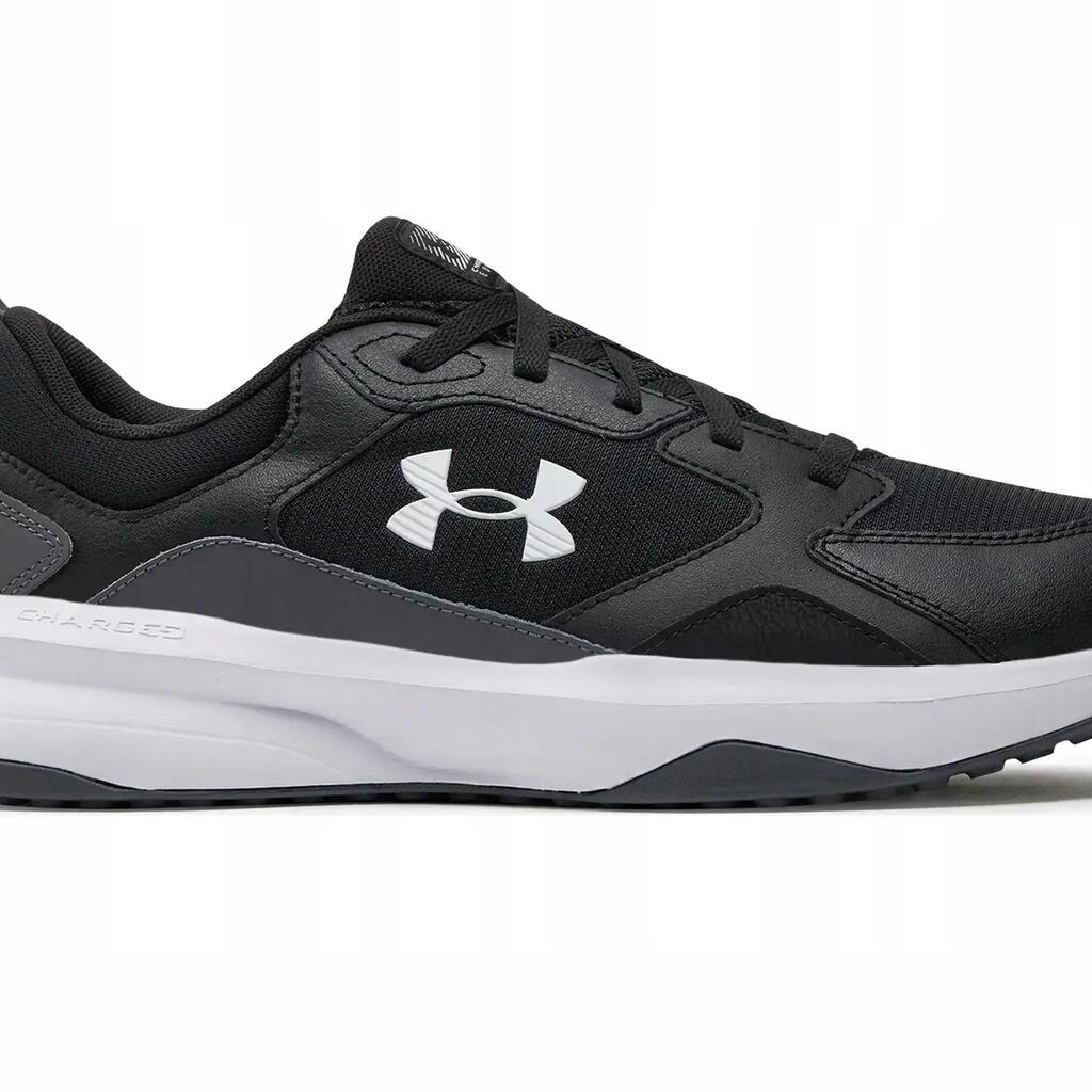 Mens Charged Edge Leather Trainers (Black/Grey/White)