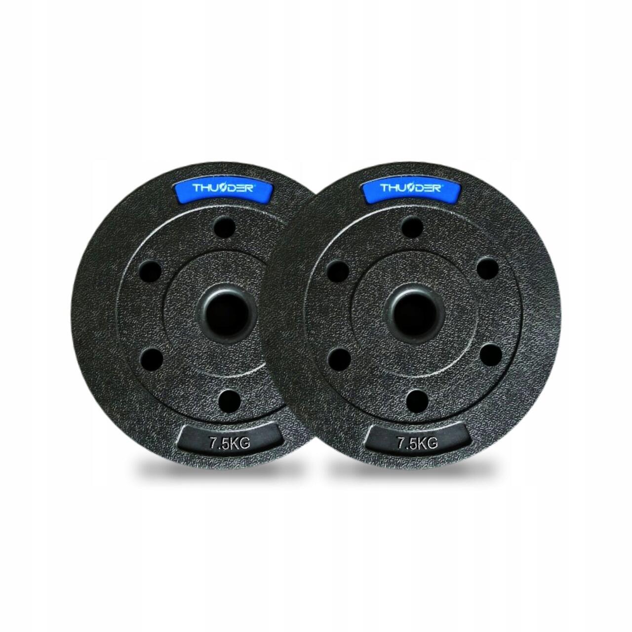 Conjunto de pesos compostos thunder et-b-11-15kg (2x7,5kg)