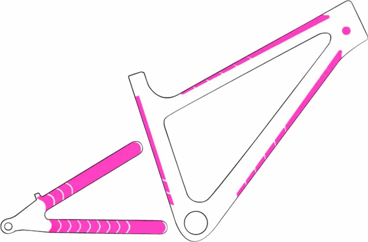 Set stickere protectie cadru bicicleta Frame Protection Kit E-MTB - albastru ve… 4/5