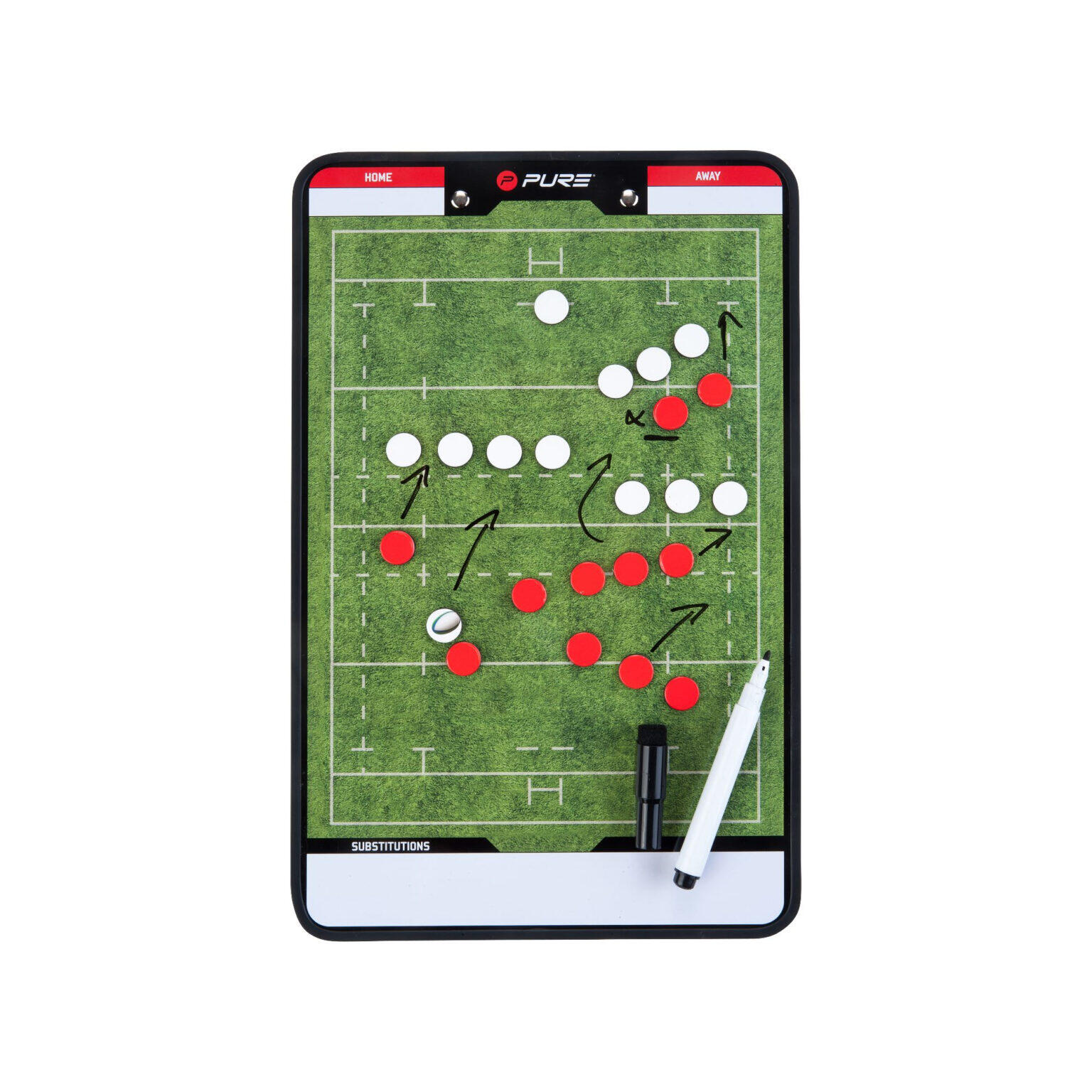 Rugby lavagnetta magnetica cancellabile doppia faccia 5/7