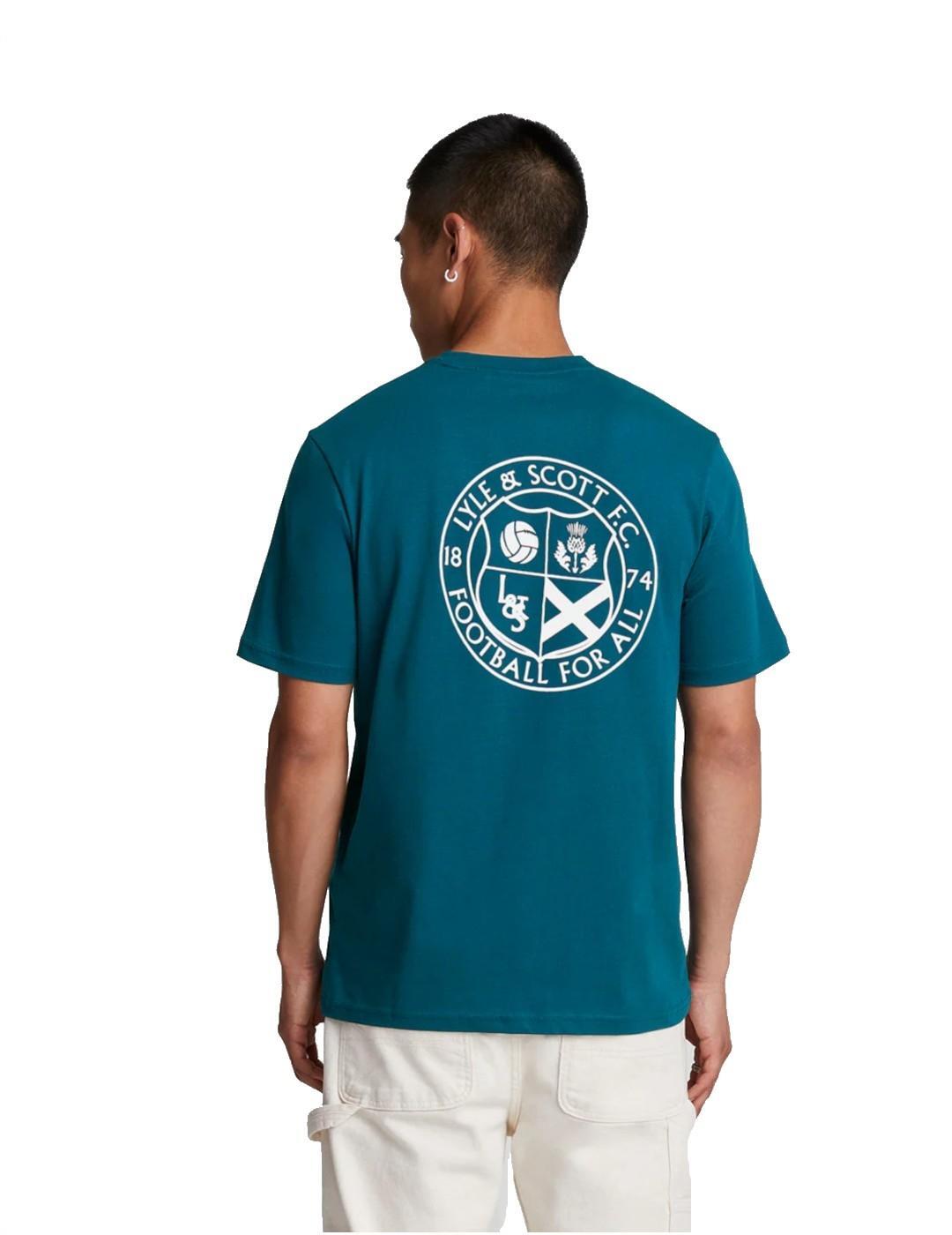 Camiseta para Hombre Lyle & scott  football for all graphic Azul 2/4
