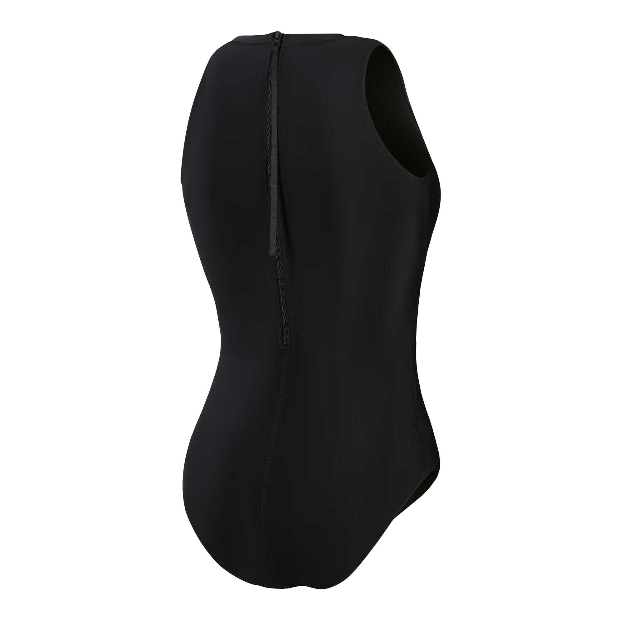 THE TOÉ Hydra Polo Onepiece black Womens/Ladies Hydrasuit One Piece Swimsuit (Black) | Decathlon